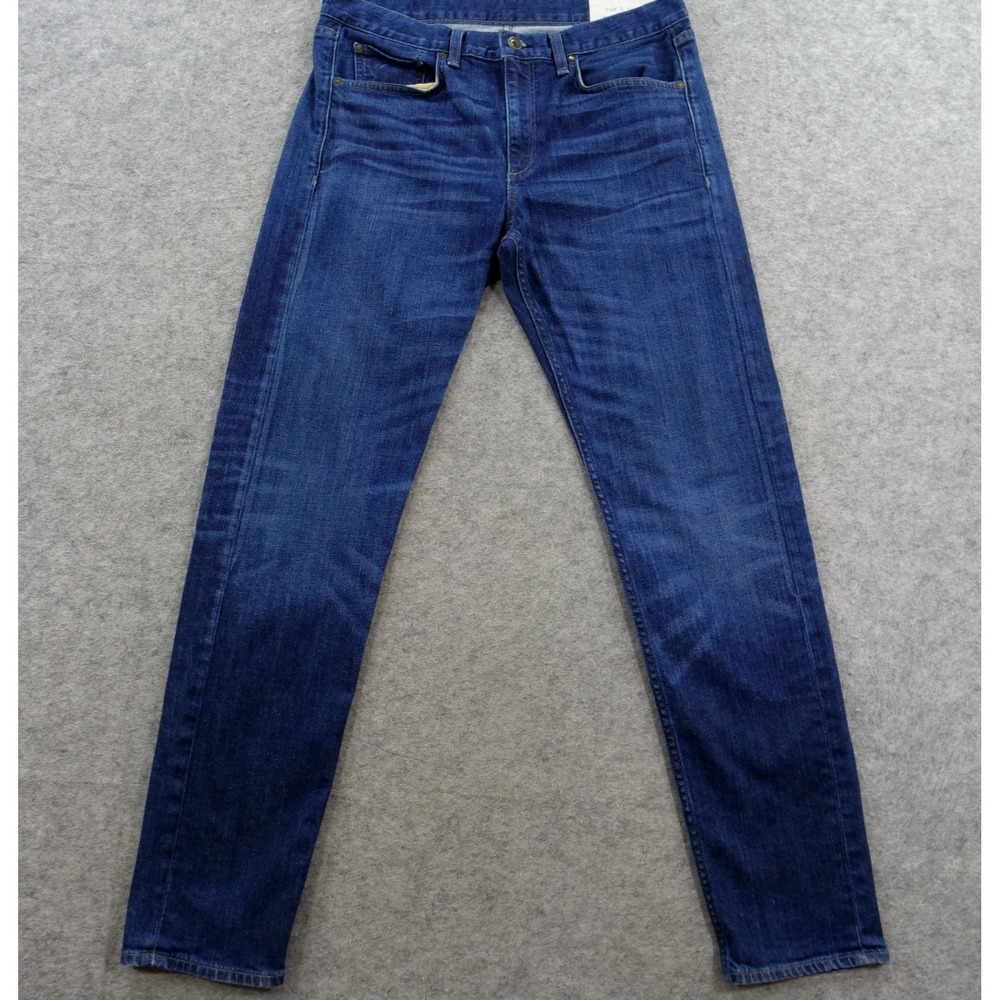 Rag & Bone Jeans Mens 33 Fit 2 Slim Blue Denim Stretch Carson Mid Rise Zip Fly
